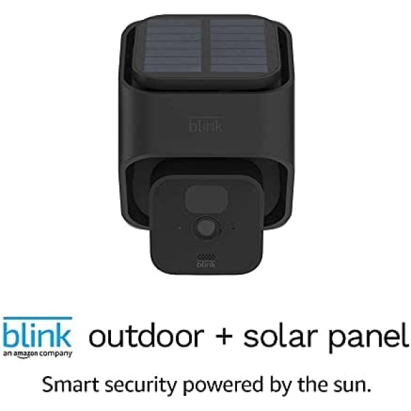Blink Outdoor + Solar Panel Charging Mount – wireless, HD smart security camera, solar-powered, motion detection – 1 Camera Kit