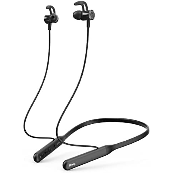 Bluetooth Neckband Headphones, iFory Wireless Bluetooth 5.3 Magnetic Earphones with HiFi Headsets, Sports Waterproof Earphones with Durability, Noise Cancelling with Mic for Gym Workout 18h Playtime