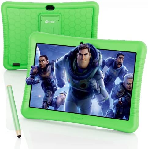 Contixo Kids Tablet K102, 10-inch HD, ages 3-7, Toddler Tablet with Camera, Parental Control, Android 10, 32GB, WiFi, Learning Tablet for Children with Teachers Approved Apps and Kid-Proof Case, Green