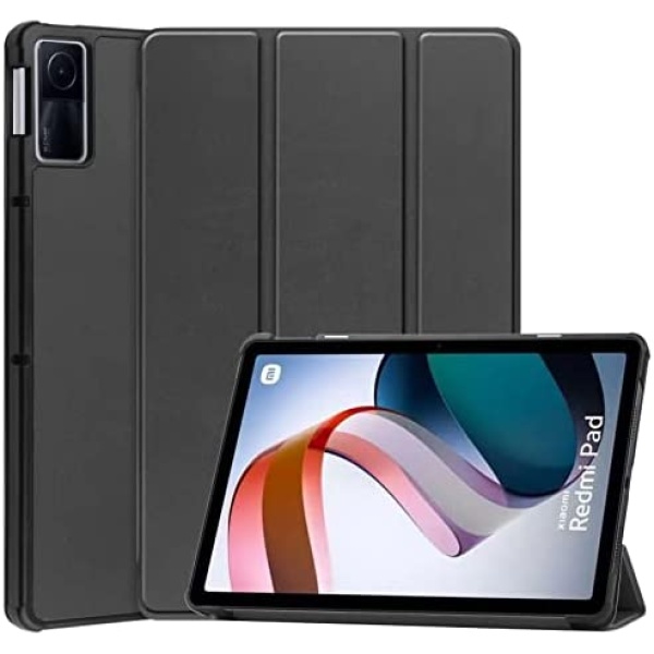 DWaybox Case for Xiaomi Redmi Pad 10.61 inch Released 2022, Tri fold Slim Lightweight Hard Shell Smart Protective Cover with Multi-Angle Stand -Black