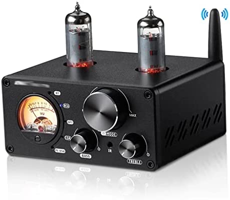 DXHFHG HiFi Bluetooth 5.0 Vacuum Tube Amplifier USB DAC Stereo Amplificador Coax Opt Home Audio Power Amplifier VU Meter 100W