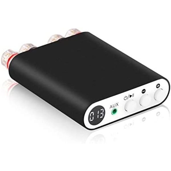 DXHFHG Mini Bluetooth 5.0 DSP Digital Amplifier Stereo Audio Receiver Integrated Power Amp 100W+100W