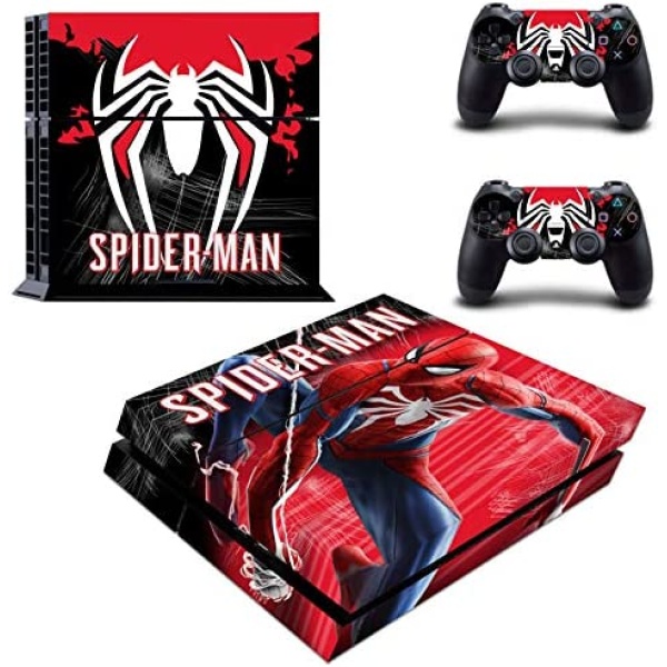 Decal Moments Regular PS4 Console Set Vinyl Skin Decal Stickers Protective for PS4 Playstaion 2 Controllers Spiderman