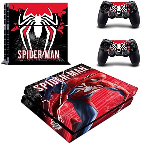 Decal Moments Regular PS4 Console Set Vinyl Skin Decal Stickers Protective for PS4 Playstaion 2 Controllers Spiderman