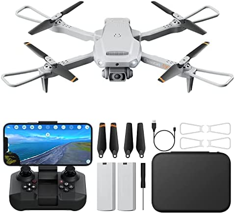 Drone with Camera for Adults 4K - ROVPRO Dual Camera S60 RC Quadcopter with APP Control - Obstacle Avoidance, Waypoint Fly, Altitude Hold, Follow Me, Roll Mode, Headless Mode, 2 Batteries