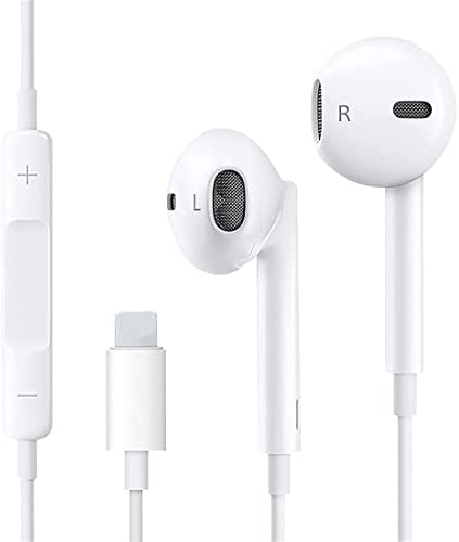 Earbuds Headphones Wired Earphones with Microphone and Volume Control, Compatible with iPhone 13/12/11 Pro Max/Xs Max/XR/X/7/8 Plus