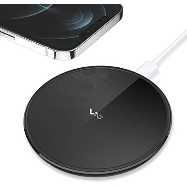 Fast Wireless Charger,Vebach 15W Max Qi Certified Wireless Charging Pad,Fashionable Mirror Design Compatible with iPhone 14/13 Pro Max/13 Mini/iPhone 12 Pro Max/11 Pro Max,Samsung S21/S20/Note 10 etc