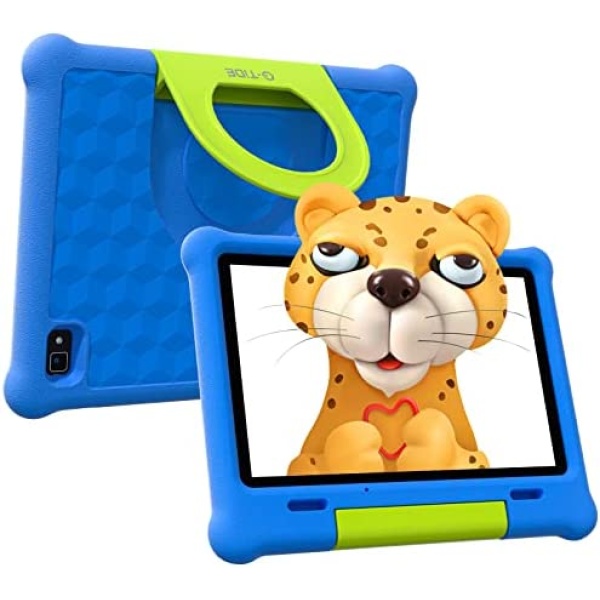 G-TiDE Kids Tablet, 10.1 inch Android 11 Tablet for Kids, 32GB ROM, Quad-Core, HD Dual Camera, WiFi Bluetooth, Parental Control, Kids App Klap with Kid-Proof Case and Screen Protector, Blue