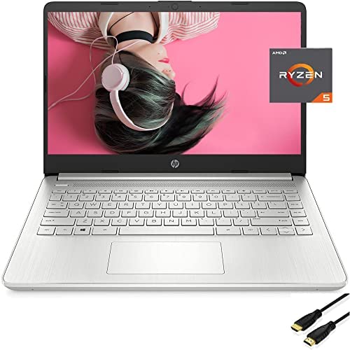 HP 14 FHD Laptop for Student & Business, 6-Core AMD Ryzen 5 5500U (Beats Intel i7-1065G7), Thin & Portable, Micro-Edge & Anti-Glare Screen, Long Battery Life, Windows 11 Home (16GB|512GB SSD)