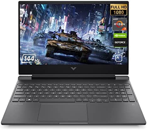 HP Victus Gaming Laptop, 15.6" FHD IPS 144Hz Display, AMD Ryzen 7 5800H, GeForce RTX 3050Ti, 32GB RAM, 1TB SSD, Webcam, HDMI, Backlit KB, Wi-Fi 6, Windows 11 Home