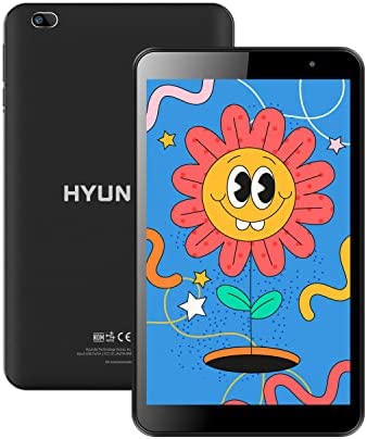 HYUNDAI, Kids Tablet - 8" HD IPS Display - 2GB/32GB, Fast AX WiFi, Android 11 GO Quad-Core Tablet - [Screen Protector, Stylus and Wire Earbuds Included] - HT8WB1RBK02