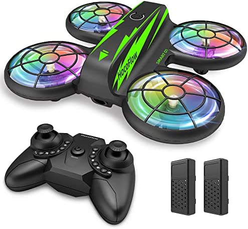 HocoFlow Mini Drone for Beginners, Long Flight Time RC Quadcopters Easy to Learn with Remote Control, Durable Race Drone with 3 Speed Mode,3D Flip and Full Protection for Boys and Girls(Black)