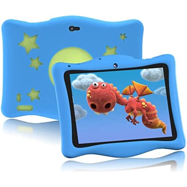 Kids Tablet, SGIN 10 Inch Tablet for Kids, 2GB+32GB Android 12 Toddlers Tablet with Case, WiFi, Parental Control, Dual Camera, Games, Bluetooth, Learning Tablet(Blue)