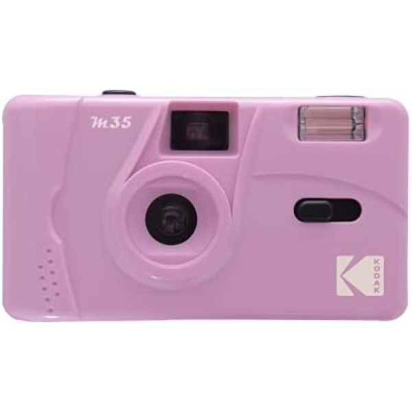 Kodak M35 35mm Film Camera, Reusable, Focus Free, Easy to Use, Build in Flash and Compatible with 35mm Color Negative or B/W Film (Film and AAA Battery NOT Included) (Purple)