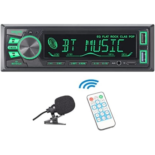 LXKLSZ Car Stereo Bluetooth Single Din LCD Audio Radio with Brightness Adjustment APP Control MP3 Player Supports Hands Free Calling AM/FM Radio AUX Input TF/EQ/USB Fast Charging Radio Receiver