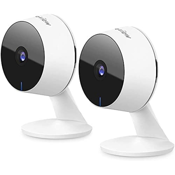 Laview Security Camera HD 1080P(2 Pack),Baby Monitor Motion Detection, Two-Way Audio, Night Vision, Wi-Fi Indoor Surveillance Wired for Baby/pet,Compatible with Alexa,Cloud Service (US Server)