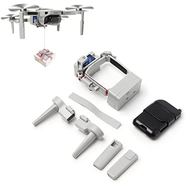 Mini 2 Airdrop Payload Transport Delivery Device, Drone Gift Rescue Supplies Fishing Line Release and Drop Device for DJI Mavic Mini/Mini SE/Mini 2 Accessories