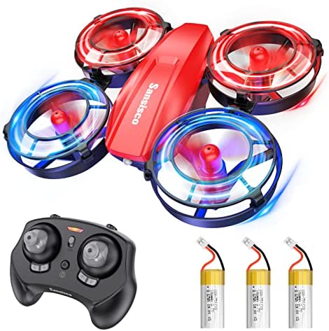 Mini Drone for Kids, Sansisco 2022 New Child Drone Toy RC Quadcopter with 3D Flip, Battle Mode, Circle Fly, Self-Rotating, 3 Batteries, One Key Start, Altitude Hold, 3 Speeds, Gift for Boys and Girls