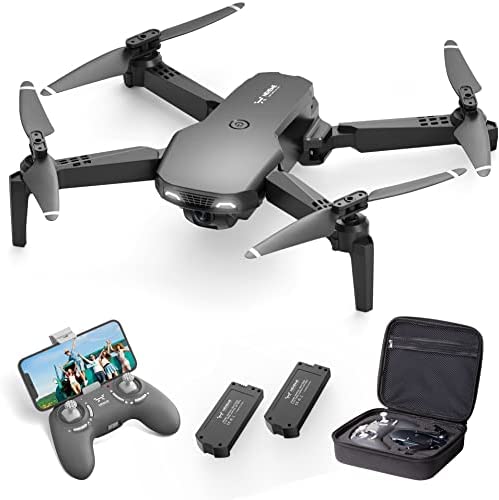 NEHEME NH525 Plus Foldable Drones with 1080P HD Camera for Adults, RC Quadcopter WiFi FPV Live Video, Altitude Hold, Headless Mode, One Key Take Off for Kids or Beginners with 2 Batteries and Carry Case