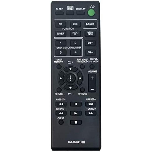 New RM-AMU211 RMAMU211 Replacement Remote Control fit for Sony Home Audio System MHC-ECL99BT MHC-ECL77BT SS-WG919IP SS-WEC99BT HCD-ECL99BT SS-EC719IP SS-ECL77BT HCD-ECL77BT