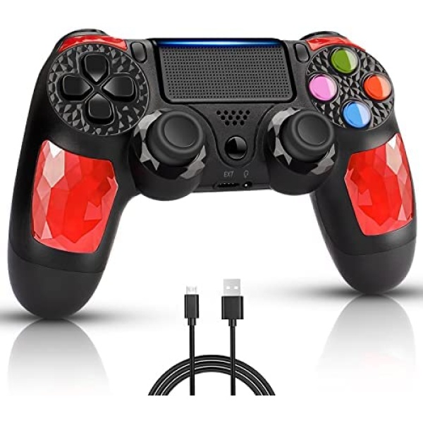 OUBANG Remote for PS4 Controller Wireless, Game Control Compatible with Playstation 4 Controllers New Gamepad Wireless Controller for PS4/Pro/Slim/PC Console with Upgrade Joystick Girl Women