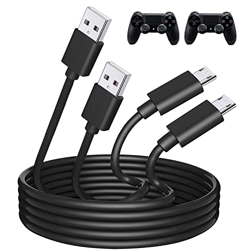 PS4 Controller Charger Cable, 2Pack 3FT PS4 Charging Cable Super Fast Charger for Sony Playstation 4 /PS4 Slim/Pro Controllers/Xbox One/X Controller, Durable Micro USB Android Charging Cord