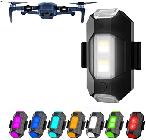PUYREEINN Drone Strobe Lights, Anti-Collision Strobe Lighting, 0.012 lbs Long Battery Life RGB LED Lights for Drone 3KM Visible, Mini Drone Lamp, USB-C Charging