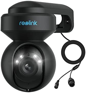 Reolink PTZ Camera Outdoor, 5MP HD WiFi Camera for Home Security, 2.4/5 GHz WiFi, Auto Tracking, 3X Optical Zoom, Smart Person/Vehicle Detection, Color Night Vision with Spotlights, E1 Outdoor