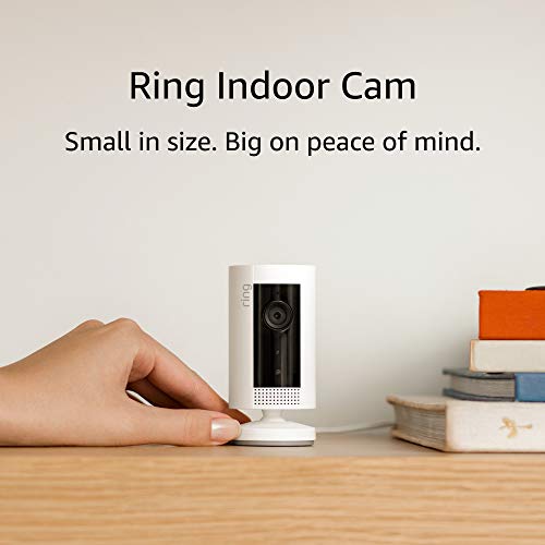 Ring Indoor Cam, Compact Plug-In HD security camera with two-way talk, White, Works with Alexa – White – 3-Pack