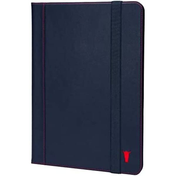 TORRO Case Compatible with iPad Pro 12.9” 6th / 5th / 4th Gen - Genuine Leather iPad Pro 12.9 2022 Case with Stand Function, Apple Pencil Connectivity and Wake Sleep Function (Navy Blue)
