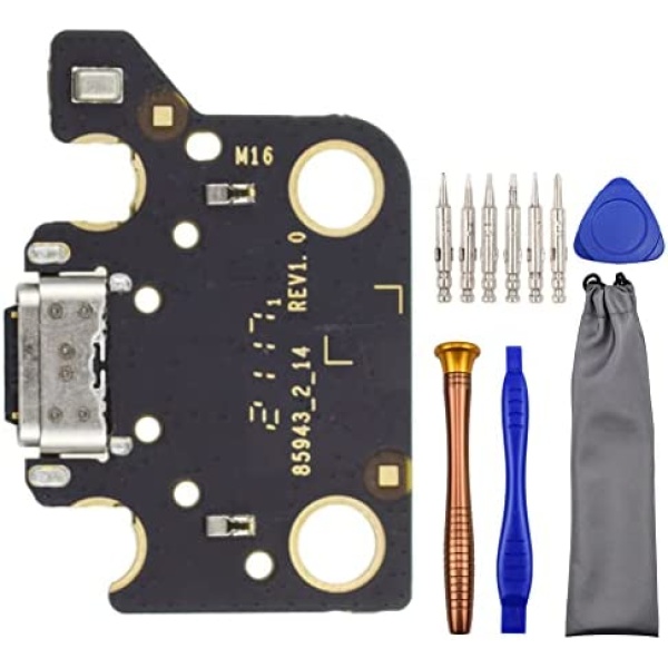 USB Charging Port Replacement Part Assembly Board for Samsung Galaxy Tab A7 10.4 (2020) SM-T500 with Microphone and Tool Kit