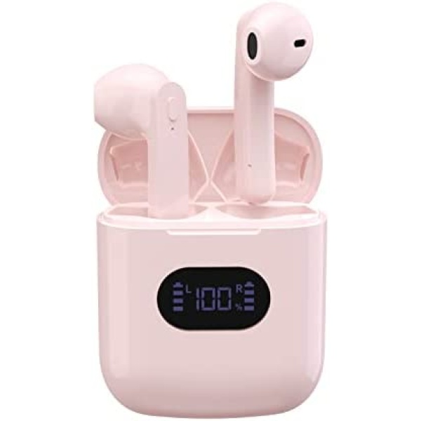 Wireless Earbuds, Bluetooth 5.3 Headphones 36Hrs Playtime Clear Call Earbuds with LED Power Display Bluetooth Earphones Built-in Mic Stereo Headset for Workout/Home/Office