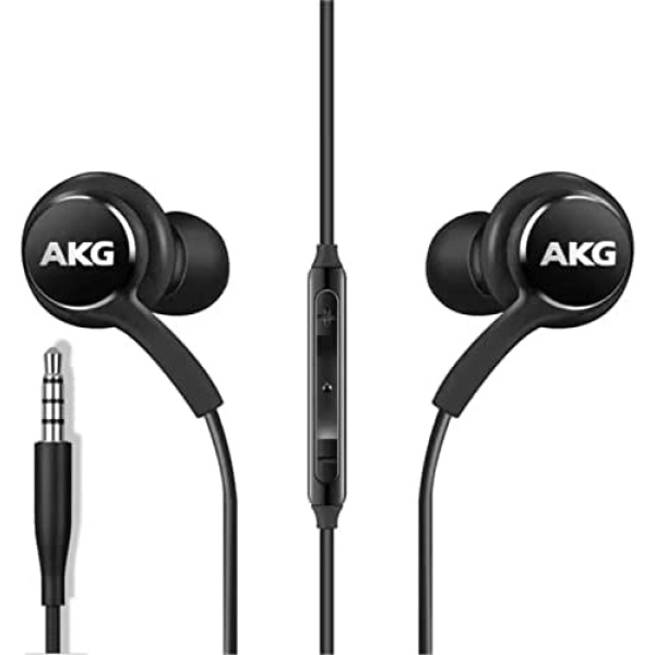 2022 Earbuds Stereo Headphones for Samsung Galaxy Galaxy S10, S10E, S10+, S8, S8+, S9, S9+, Note 9- Designed by AKG - 3.5 mm Jack with Microphone and Volume Buttons (Black)