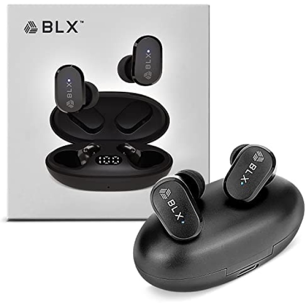 BLX Earbuds G2 - True Wireless Bluetooth Earbuds 5.1 with Charging Case (10m Range) | 21 Hours Playtime in One Full Charge of Case | IPX3 Water Resistant | Bluetooth Earphones for Android and iPhone