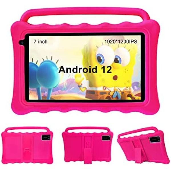 BYYBUO K7 Kids Tablet,7" Android Tablet for Kids,2GB RAM,32GB ROM,1920 * 1200 IPS,2MP Front 5 MP Rear Camera,Tablet for Kids with Kid-Proof Case,Ideal Kids Gift for Christmas and New Year