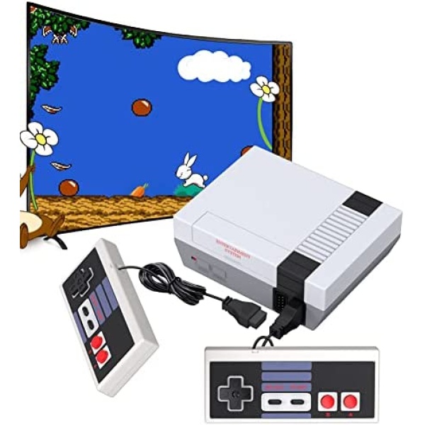 OKHAHA Mini Classic Game System Retro Video Game Console with Built in 620 Games, Preloaded Old School Entertainment System Classic Edition, Gifts for Kids, AV Output