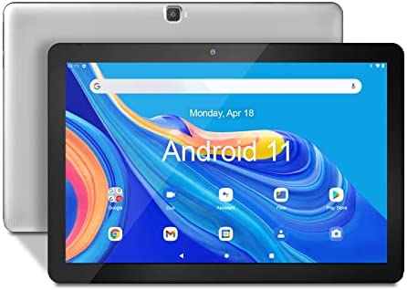 Tablet 10.1 Inch Android 11 Tablets,Quad-Core Processor 3GB RAM 32GB ROM,1280 * 800 IPS Touch Screen,Dual Speaker,2.0 Front + 8.0 MP Rear Camera,Long Battery Life and GMS Certified Tablet (Silver)