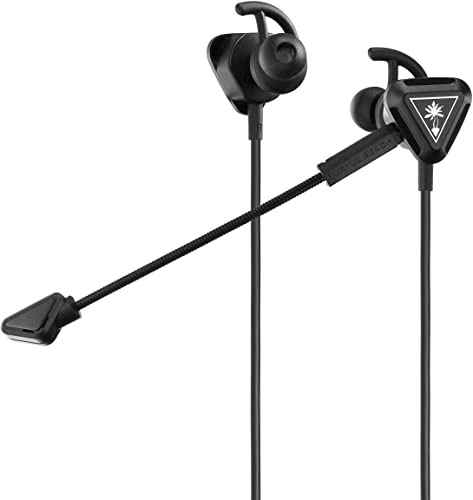 Turtle Beach Battle Buds In-Ear Gaming Headset for Mobile & PC with 3.5mm, Xbox Series X, Xbox Series S, Xbox One, PS5, PS4, PlayStation, Switch – Lightweight, In-Line Controls - Black/Silver