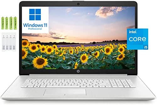[Windows 11 Pro] HP 17 17.3" FHD Business Laptop, 11th Gen 4-core i5-1135G7 (Beats i7-1065G7), 16GB RAM, 512GB PCIe SSD, Intel Iris Xe Graphics, Backlit Keyboard, Wi-Fi 5, Bluetooth, Webcam, w/Battery