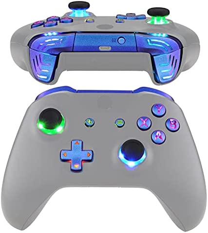 eXtremeRate Chameleon Classical Symbols Bumpers Triggers Dpad Thumbsticks Start Back ABXY Buttons Multi-Colors Luminated DTFS (DTF 2.0) LED Kit for Xbox One S/X Controller - Controller NOT Included