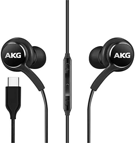 2022 Wired Earbuds Stereo Headphones for Samsung Galaxy S22 Ultra S21 Ultra S20 Ultra 5G, Galaxy S10,Note 10, Note 10+ - Designed by AKG - with Microphone and Volume Remote Type-C Connector-Black