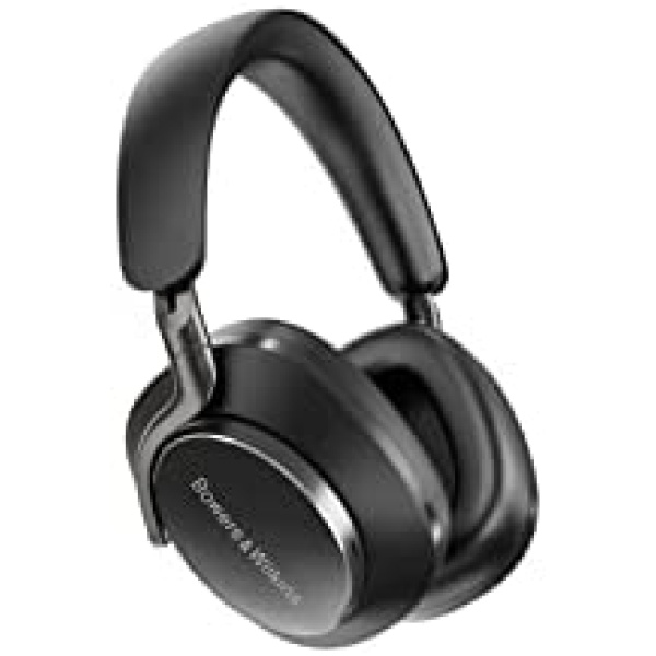 Bowers & Wilkins Px8 Over-Ear Wireless Headphones, Advanced Active Noise Cancellation, Compatible with B&W Android/iOS Music App, Premium Design, Offers 7-Hour Playback on 15-Min Quick Charge, Black