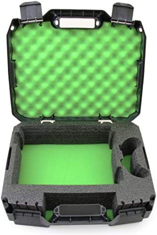 CASEMATIX Travel Case Compatible with Xbox One S - Hard Shell Carrying Case with Protective Foam Compartments for Console, Controller, Power Adapter, Games and More - Case Only