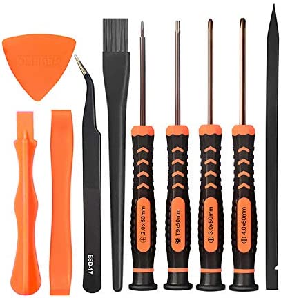 Cleaning Repair Tool Kit for PS4 PS5, TECKMAN TR9 Torx Security Screwdriver with PH00 PH0 PH1 Phillips Screwdriver Set for Sony Playstation 4,5 Main,Controller Tear Down and Dust Removal
