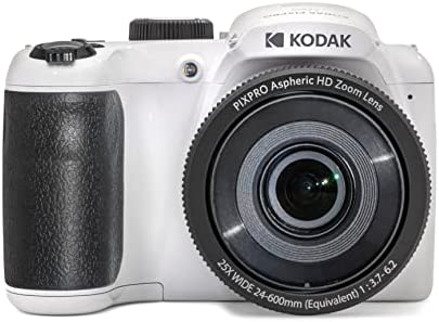 KODAK PIXPRO Astro Zoom AZ255-WH 16MP Digital Camera with 25X Optical Zoom 24mm Wide Angle 1080P Full HD Video and 3" LCD (White)