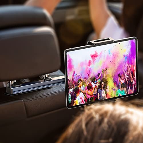 LISEN iPad Holder for Car Tablet Mount for Car Headrest iPad Holder for Car Backseat Kids Road Trip Essentials Effectively Prevent Children from Being Noisy Fits All 4.7-12.9" Devices & Headrest Rod
