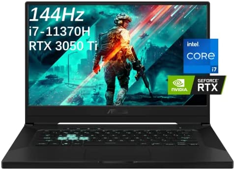 Newest ASUS TUF Dash F15 Ultra Slim 15.6" Gaming Laptop, 144Hz FHD, Intel i7-11370H(Up to 4.8GHz), NVIDIA Geforce RTX 3050 Ti, 16GB DDR4 RAM, 1TB NVMe SSD, Thunderbolt 4, WiFi 6, Windows 10