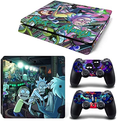 Ps 4 Skins Wraps for Console and Controllers, Anime Ps 4 Slim Skin Console Cover Stickers Decal Skins for Play-Station 4 (Only for Slim)
