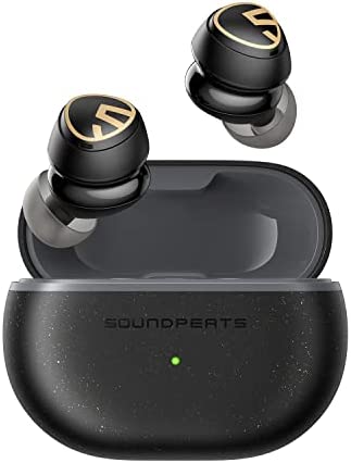 SoundPEATS Wireless Earbuds Mini Pro HS with Hi-Res Audio and LDAC Tech, Hybrid Active Noise Cancelling Bluetooth 5.2 Earphones, 6 Mics and ENC for Clear Calls, 28 Hours of Playtime, 70ms Game Mode