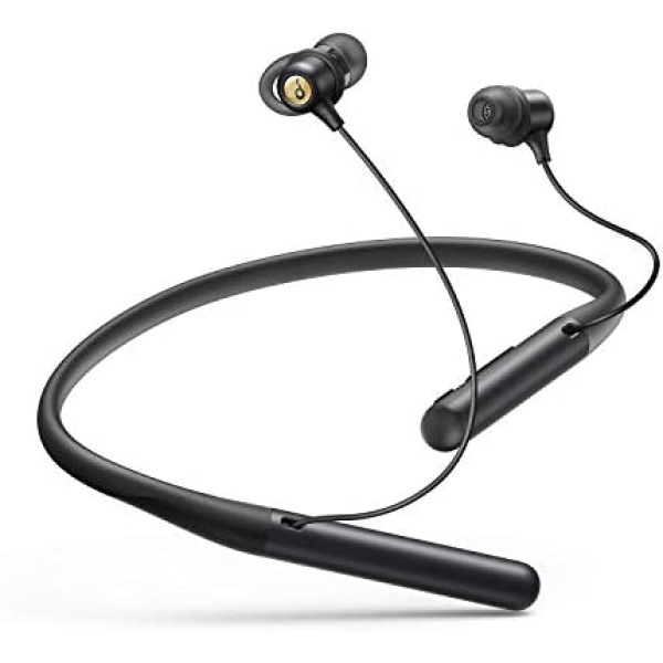 Soundcore Anker Life U2 Bluetooth Neckband Headphones with 24 H Playtime, 10 mm Drivers, Crystal-Clear Calls with CVC 8.0, USB-C Fast Charging, Foldable & Lightweight Build, IPX7 Waterproof